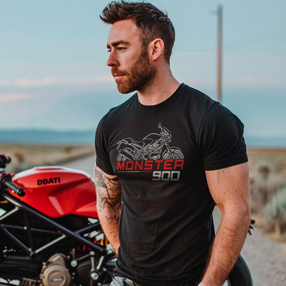 Ducati Monster 900 Inspired T-Shirt - Motorcycle Tee Shirt for Riders