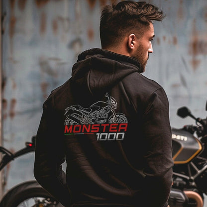 Ducati Monster 1000 Inspired Hoodie - Motorcycle Sweatshirt for Riders