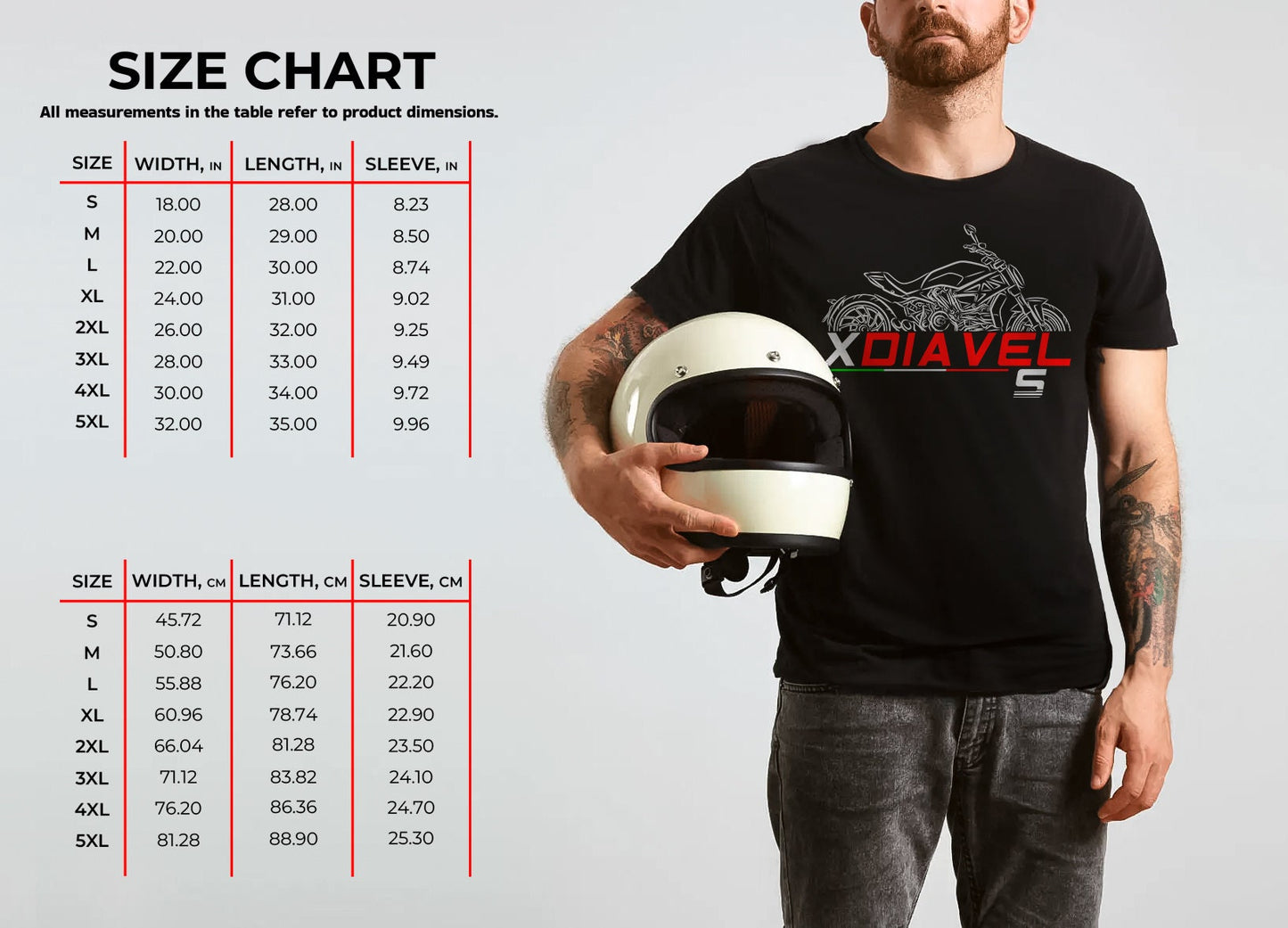 Ducati XDiavel S Inspired T-Shirt - Motorcycle Tee Shirt for Riders