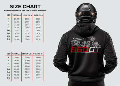 Ducati 860 GT Inspired Hoodie - Motorcycle Sweatshirt for Riders