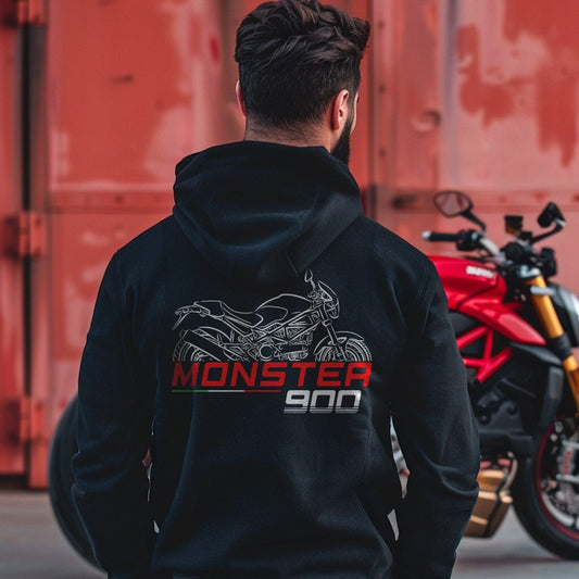 Ducati Monster 900 Inspired Hoodie - Motorcycle Sweatshirt for Riders