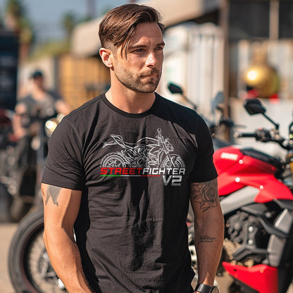 Ducati Streetfighter V2 Inspired T-Shirt - Motorcycle Tee Shirt for Riders