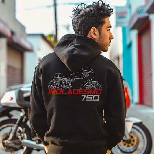 Ducati 750 Imola Desmo Inspired Hoodie - Motorcycle Sweatshirt for Riders