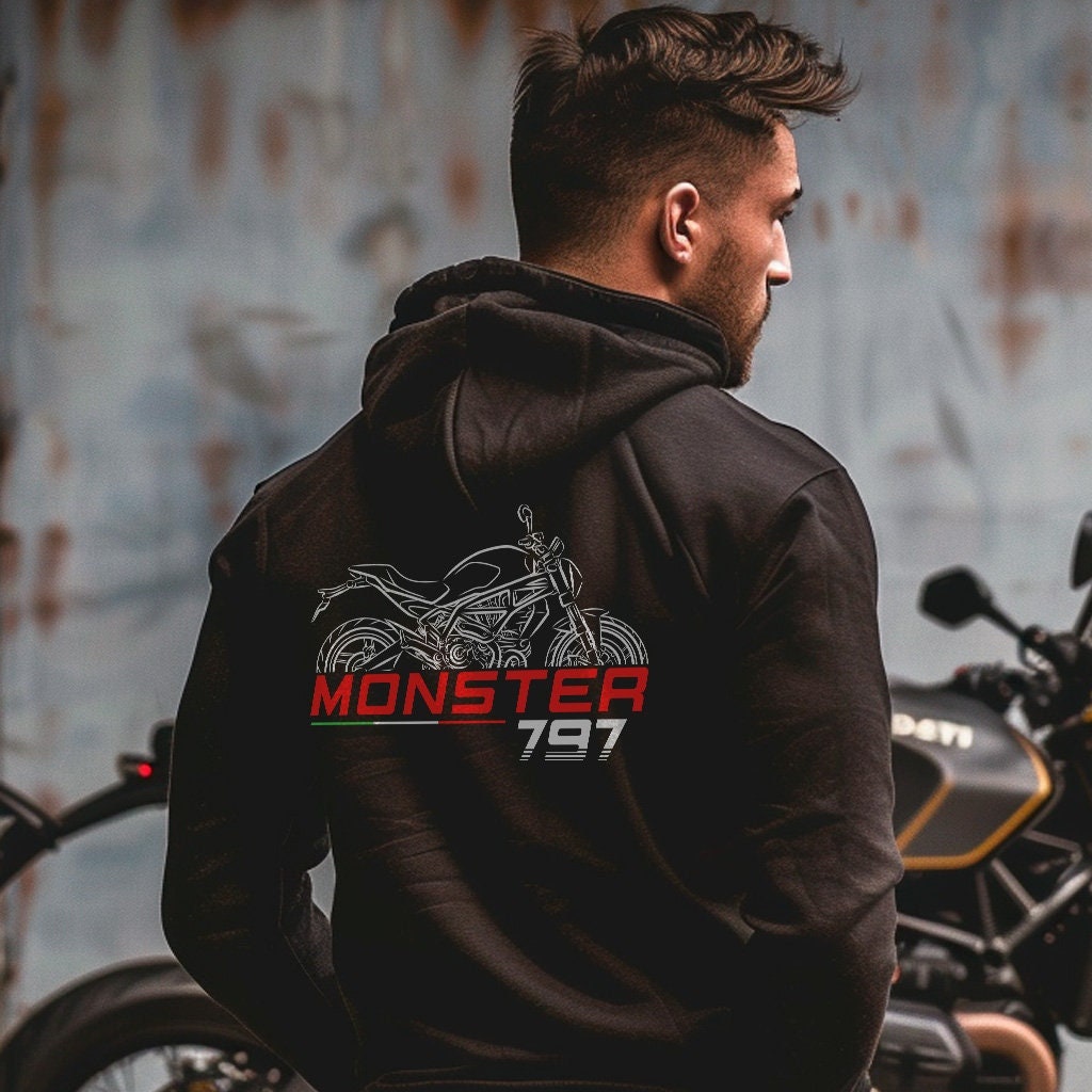 Ducati Monster 797 Inspired Hoodie - Motorcycle Sweatshirt for Riders