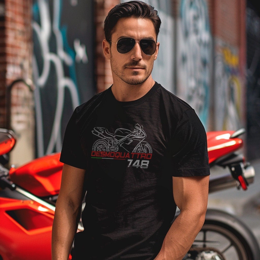 Ducati 748 Inspired T-Shirt - Motorcycle Tee Shirt for Riders