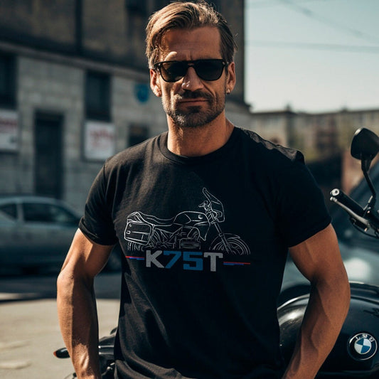 BMW K75T T-Shirt - Motorcycle Tee Shirt for Motorrad Riders