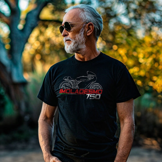 Ducati 750 Imola Desmo Inspired T-Shirt - Motorcycle Tee Shirt for Riders