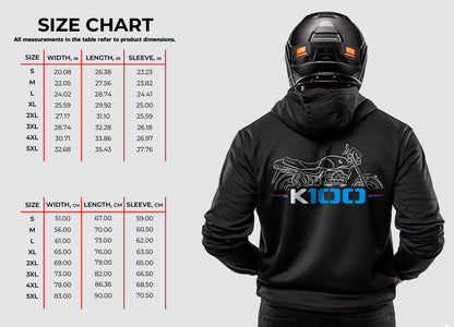BMW K100 Hoodie - Motorcycle Sweatshirt for Motorrad Riders