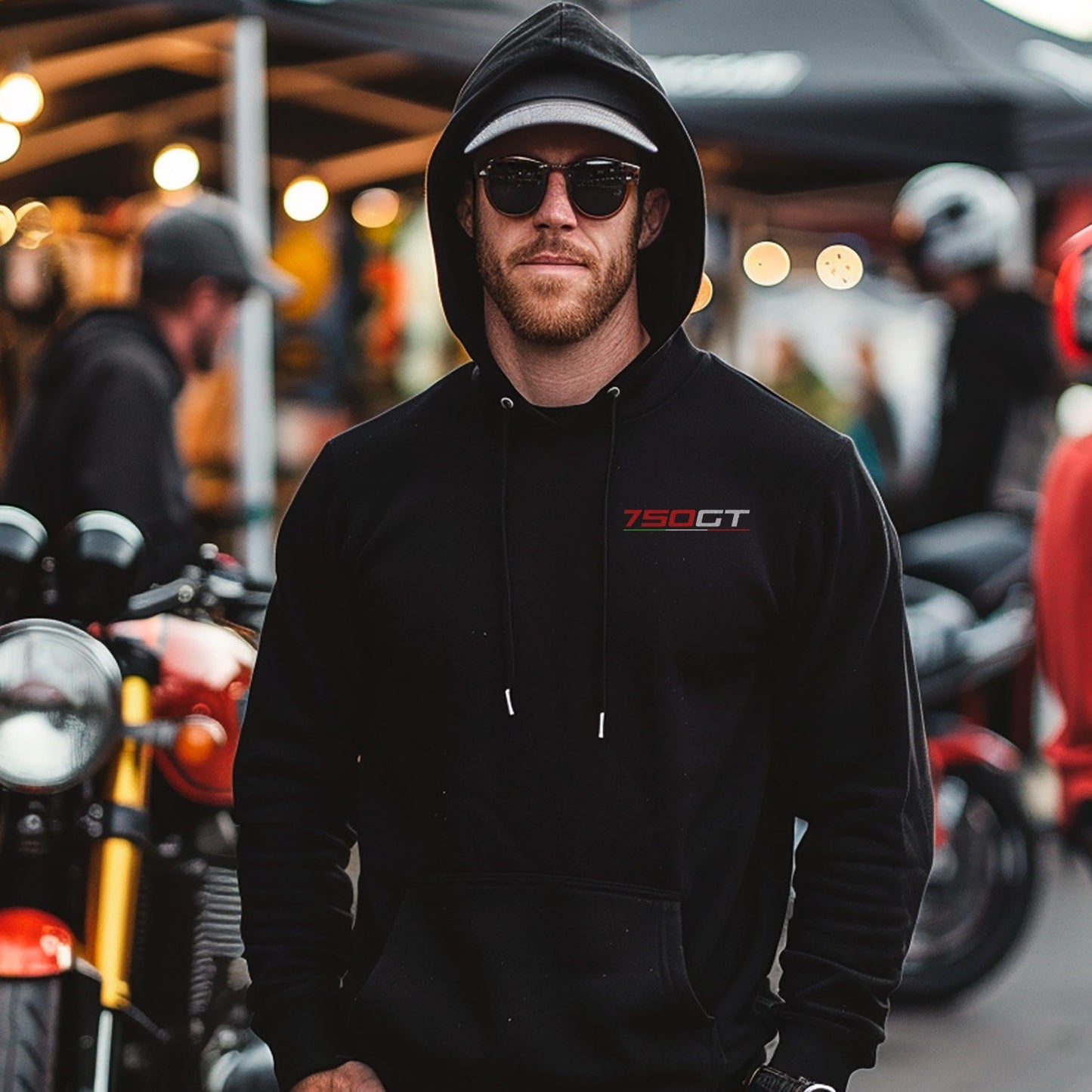 Ducati 750 GT Inspired Hoodie - Motorcycle Sweatshirt for Riders