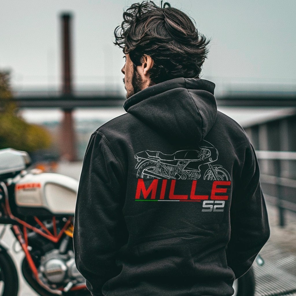Ducati S2 Mille Inspired Hoodie - Motorcycle Sweatshirt for Riders