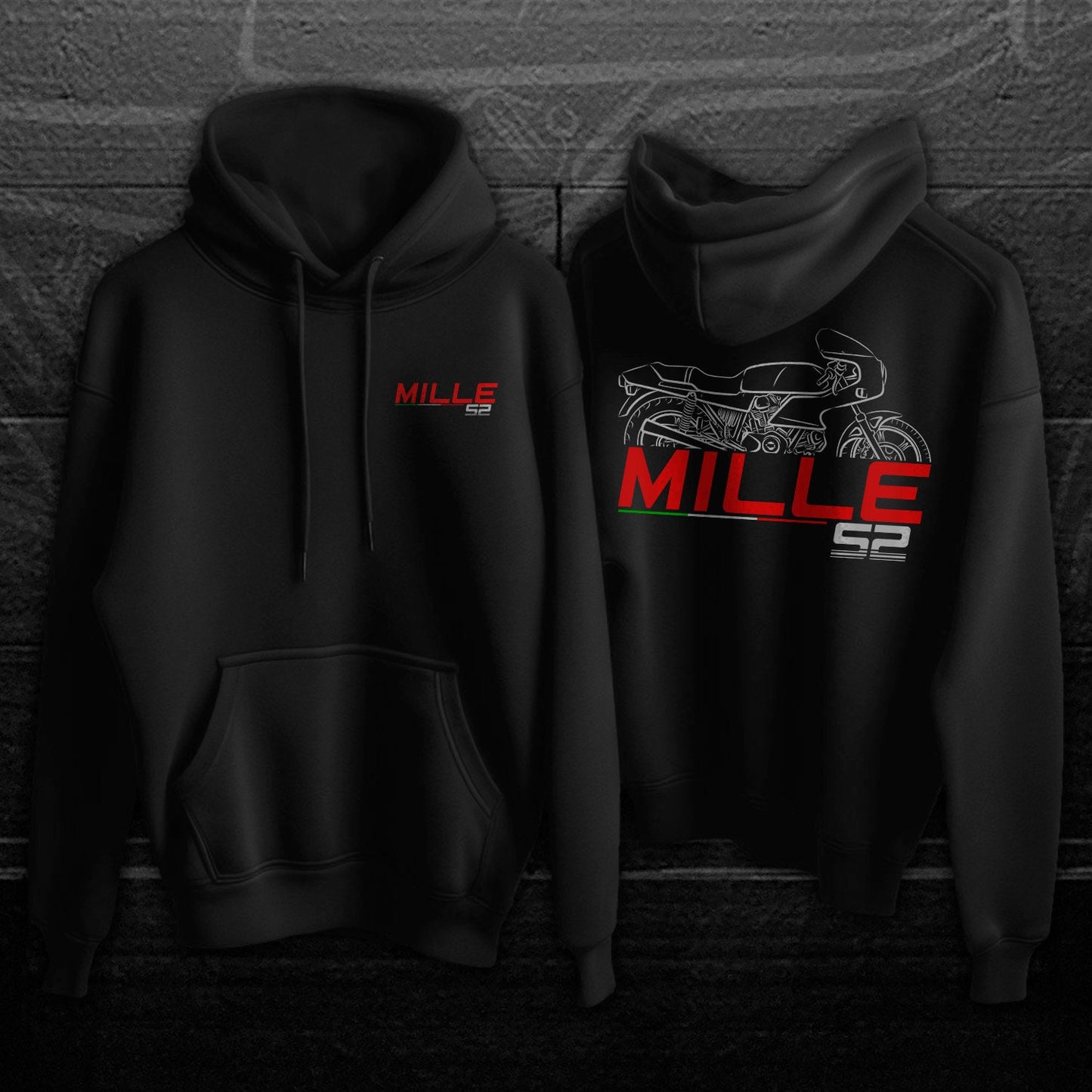 Ducati S2 Mille Inspired Hoodie - Motorcycle Sweatshirt for Riders