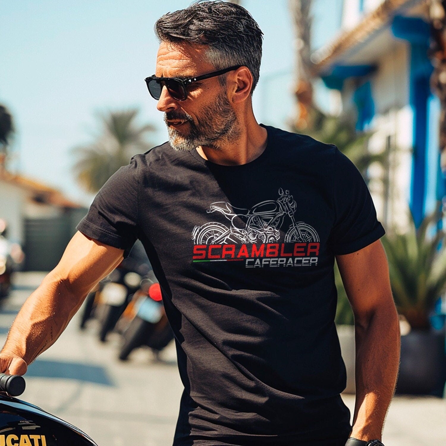 Ducati Scrambler Cafe Racer Inspired T-Shirt - Motorcycle Tee Shirt for Riders