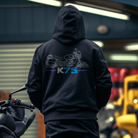 BMW K75 Hoodie - Motorcycle Sweatshirt for Motorrad Riders