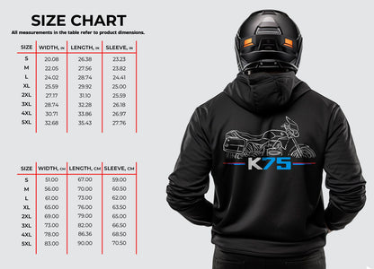 BMW K75 Hoodie - Motorcycle Sweatshirt for Motorrad Riders