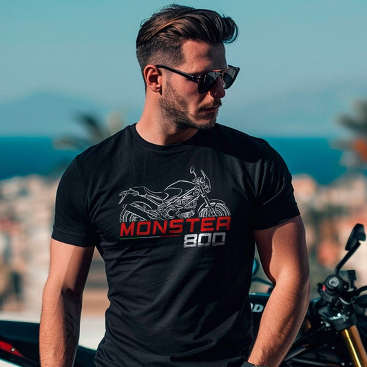 Ducati Monster 800 Inspired T-Shirt - Motorcycle Tee Shirt for Riders