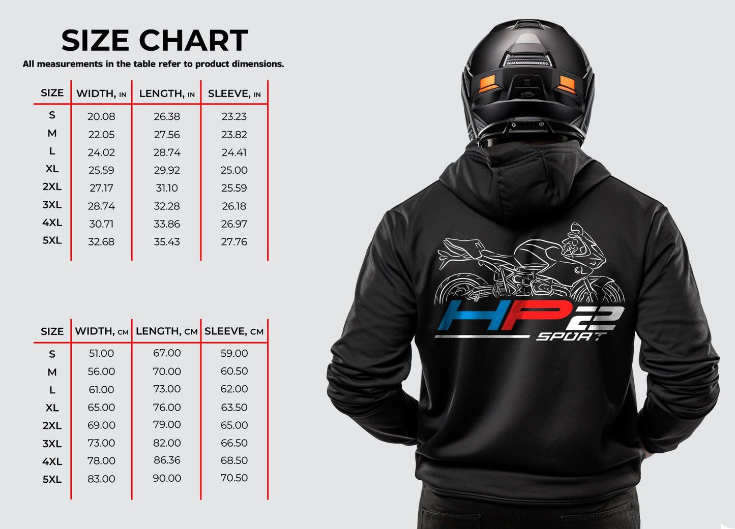 BMW HP2 Sport Hoodie - Motorcycle Sweatshirt for Motorrad Rider