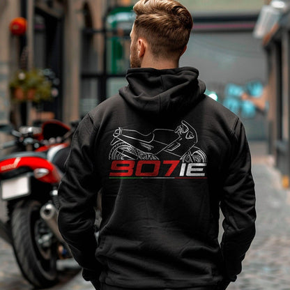 Ducati 907 ie Inspired Hoodie - Motorcycle Sweatshirt for Riders