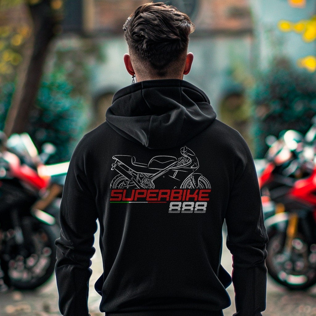 Ducati 888 Inspired Hoodie - Motorcycle Sweatshirt for Riders