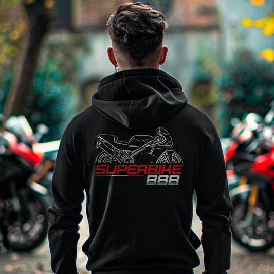 Ducati 888 Inspired Hoodie - Motorcycle Sweatshirt for Riders