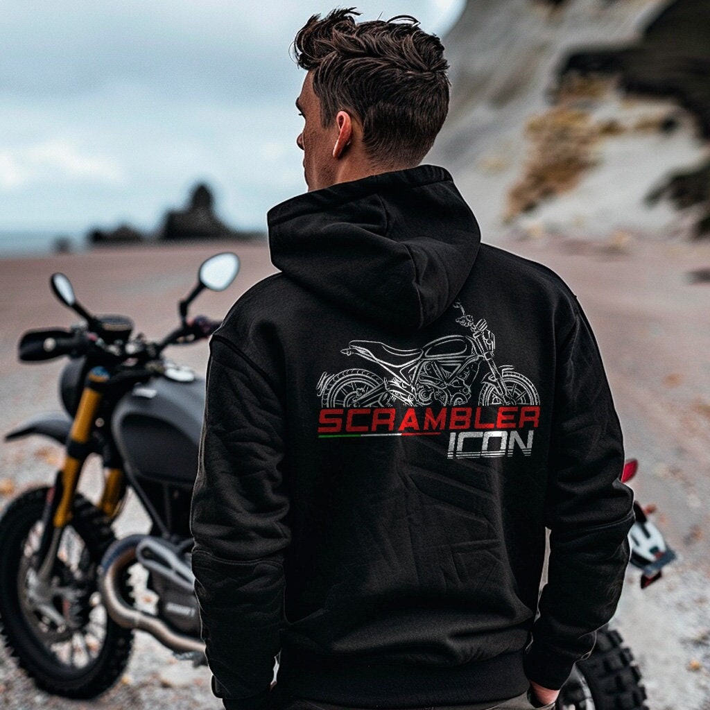 Ducati Scrambler Icon Inspired Hoodie - Motorcycle Sweatshirt for Riders