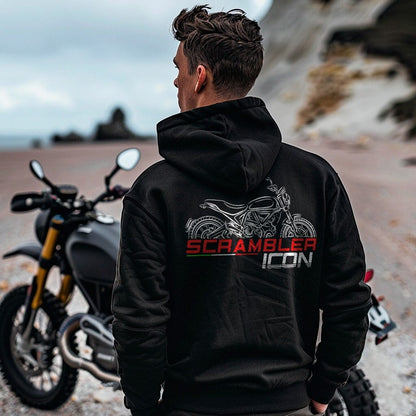 Ducati Scrambler Icon Inspired Hoodie - Motorcycle Sweatshirt for Riders