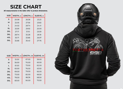 Ducati 998 Inspired Hoodie - Motorcycle Sweatshirt for Riders