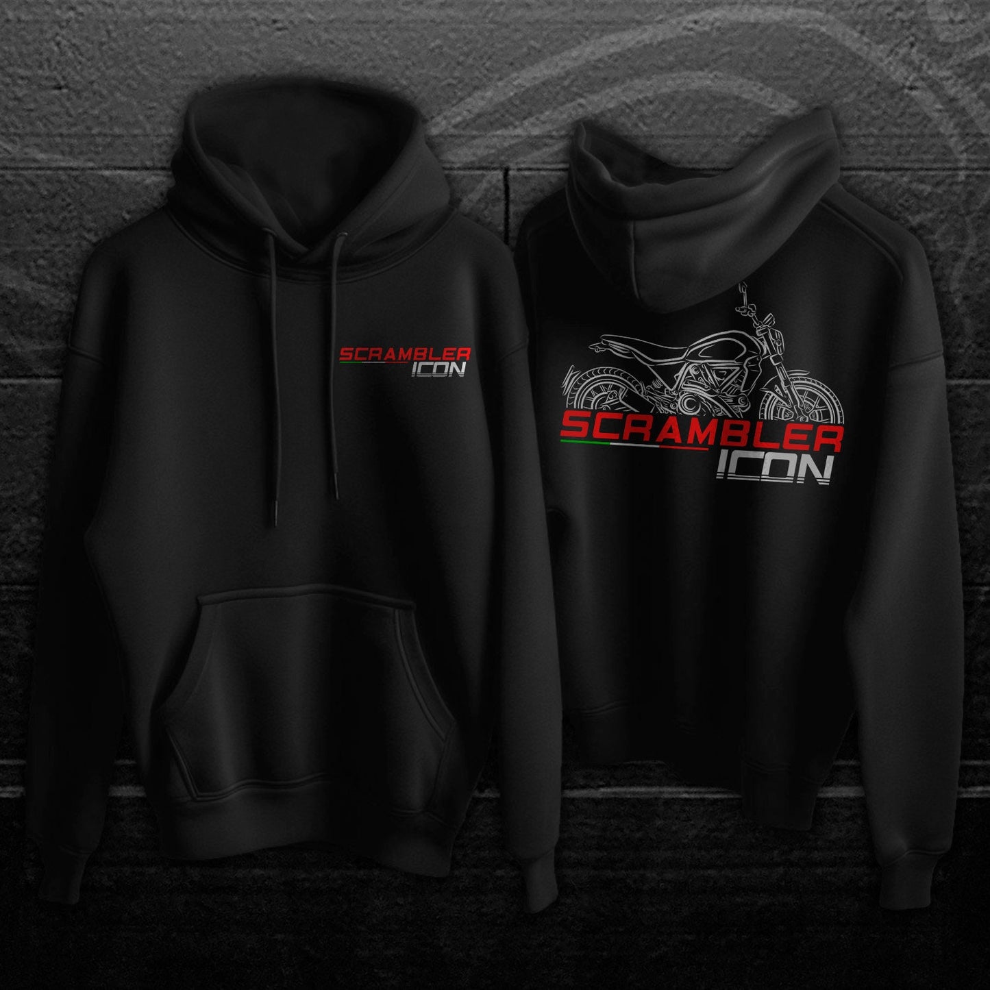 Ducati Scrambler Icon Inspired Hoodie - Motorcycle Sweatshirt for Riders