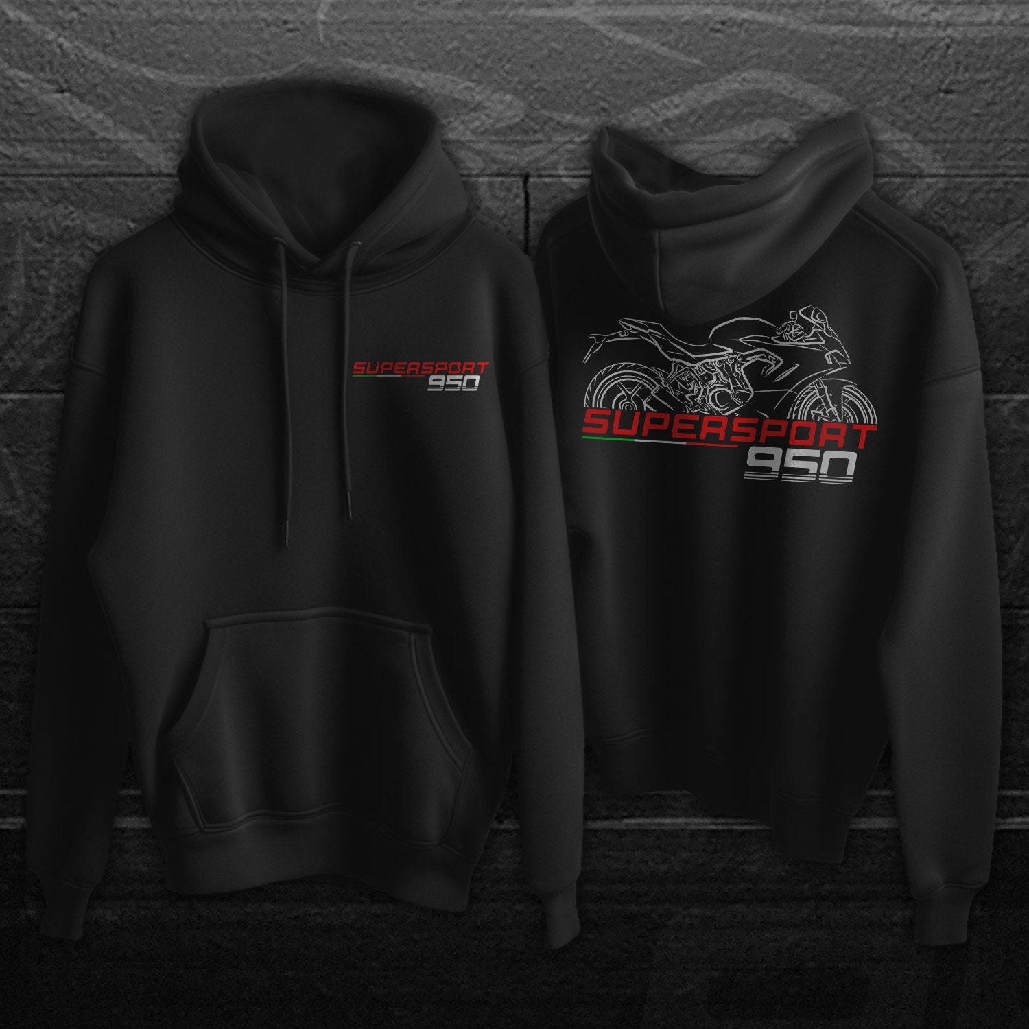 Ducati Supersport 950 Inspired Hoodie - Motorcycle Sweatshirt for Riders