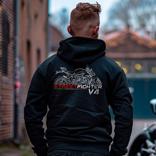 Ducati Streetfighter V4 Inspired Hoodie - Motorcycle Sweatshirt for Riders