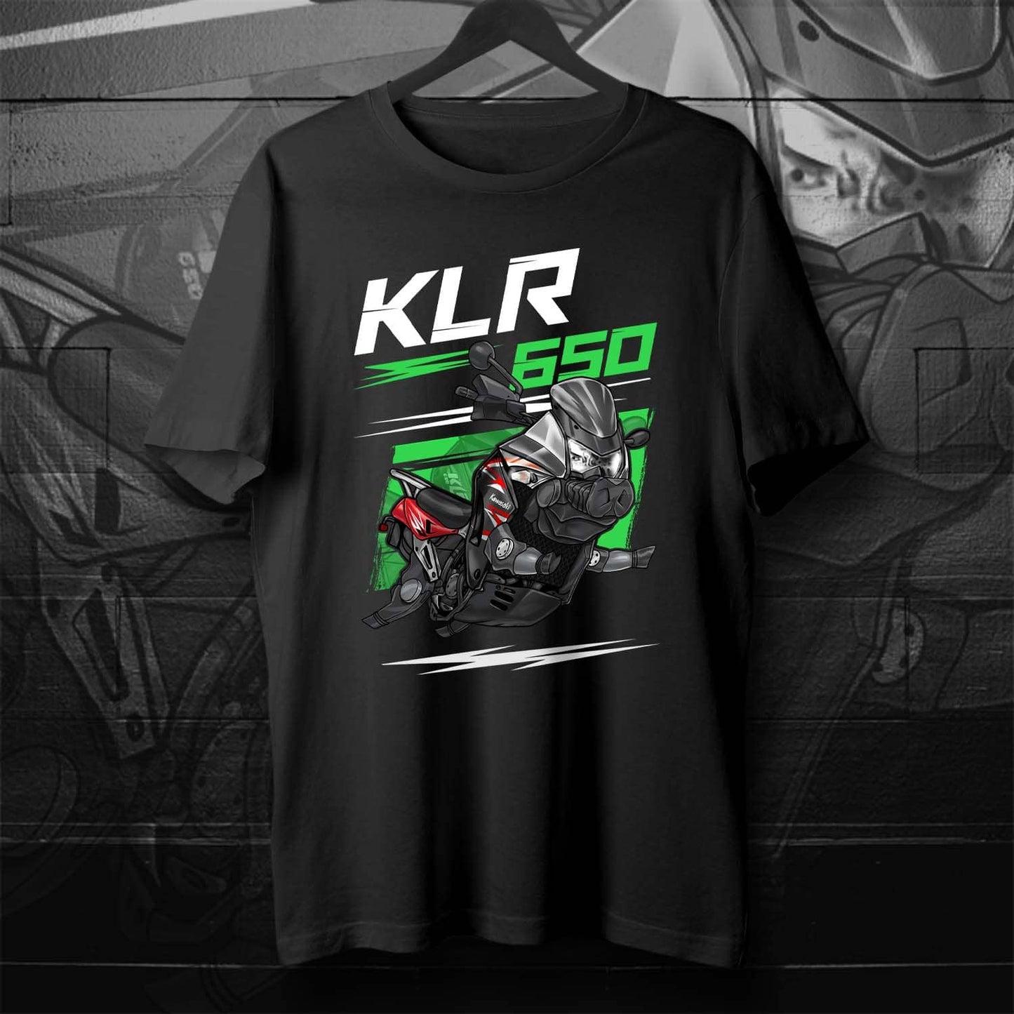 Kawasaki KLR650 2008-10 Inspired T-Shirt - Motorcycle Tee Shirt for Riders