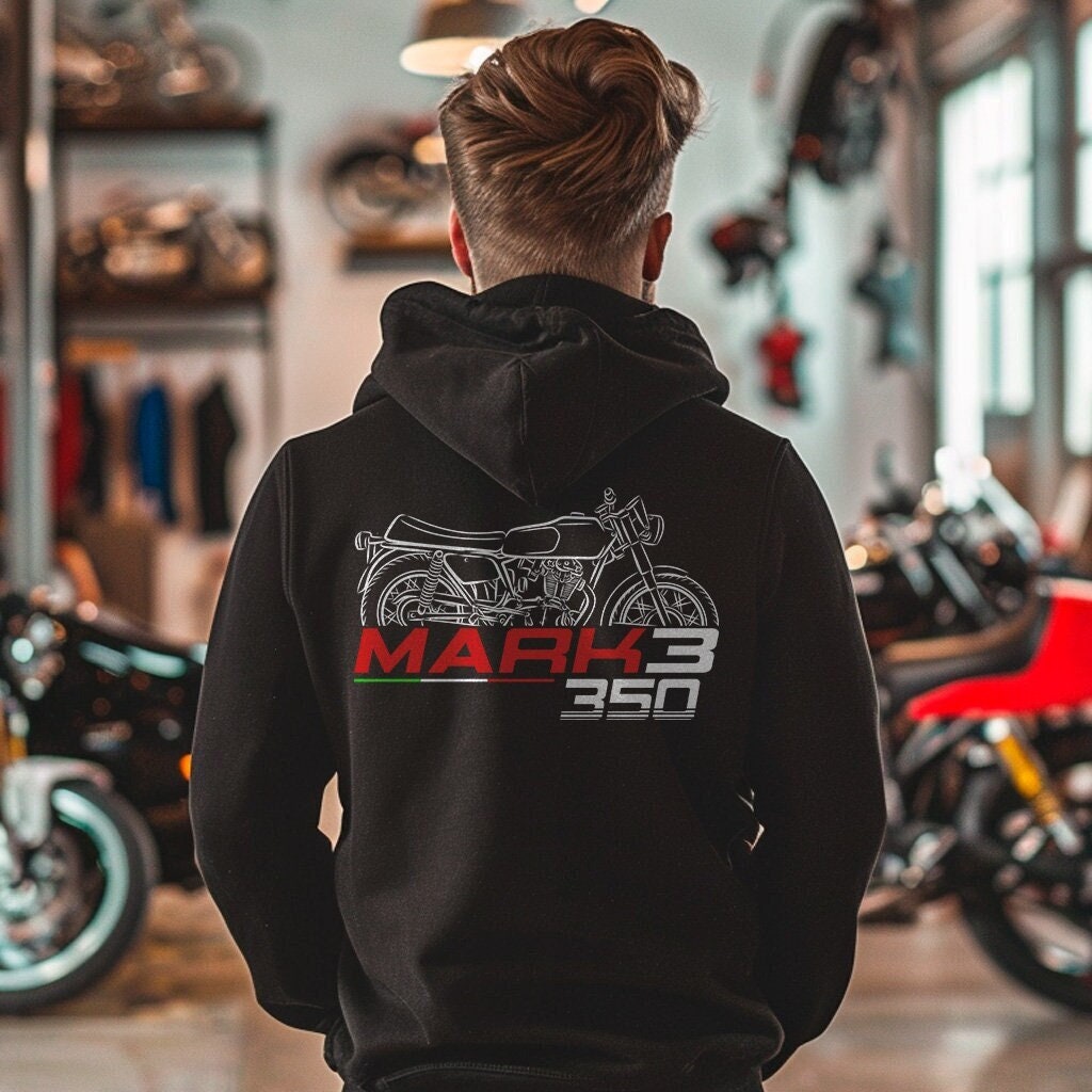 Ducati 350 Mark 3 Inspired Hoodie - Motorcycle Sweatshirt for Riders