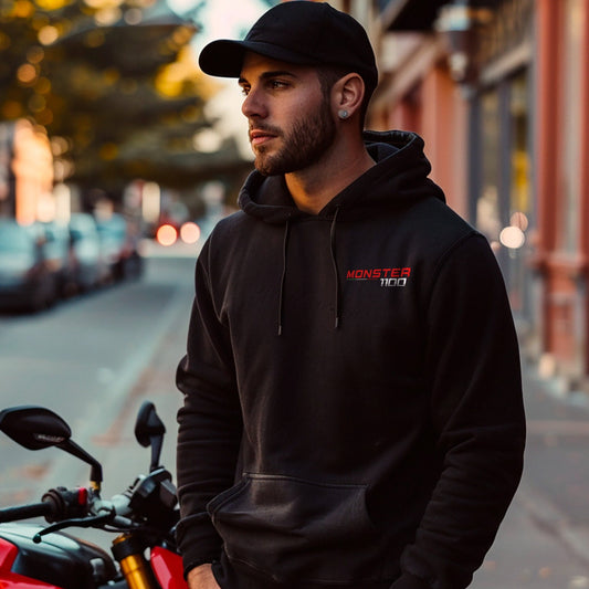Ducati Monster 1100 Inspired Hoodie - Motorcycle Sweatshirt for Riders