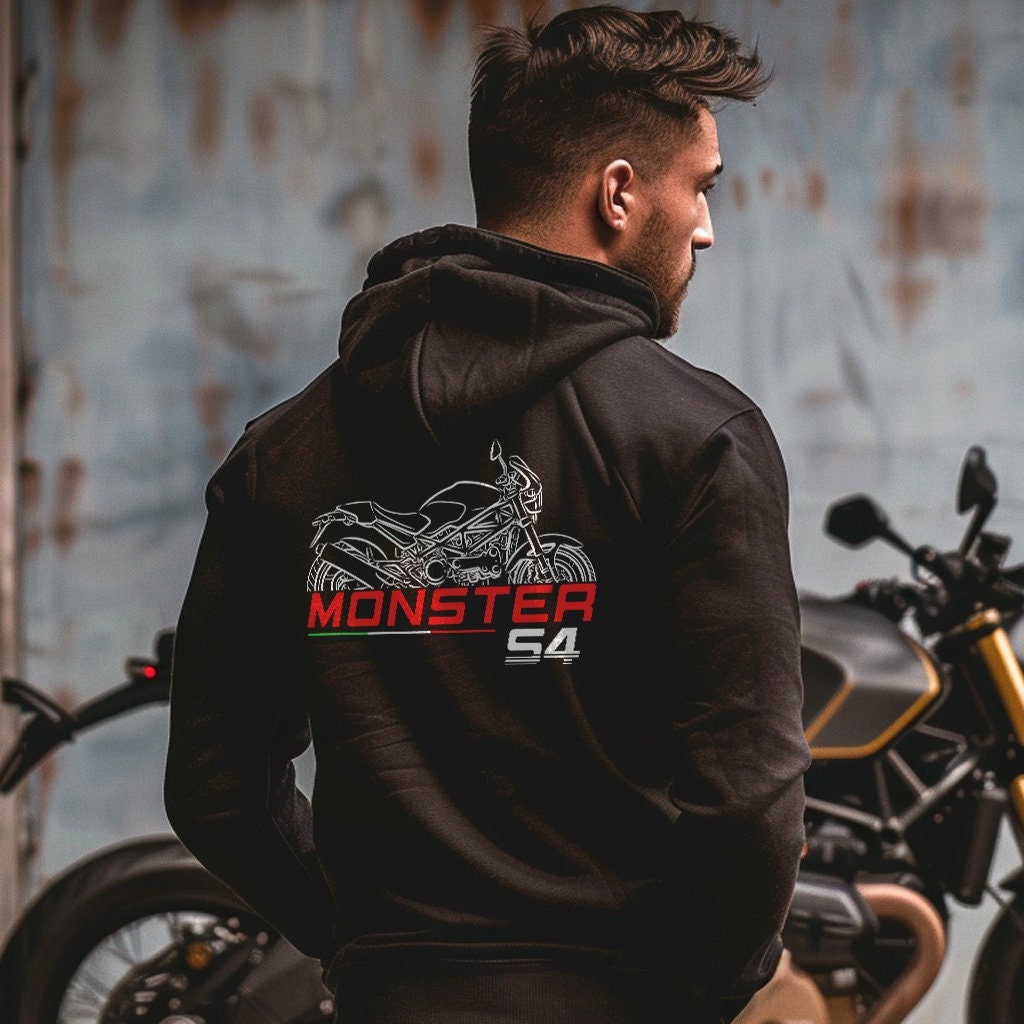 Ducati Monster S4 & S4R Inspired Hoodie - Motorcycle Sweatshirt for Riders