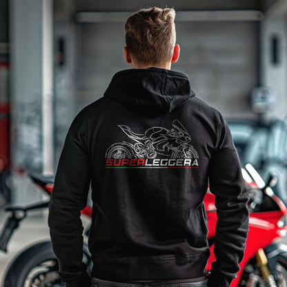 Ducati Superleggera Inspired Hoodie - Motorcycle Sweatshirt for Riders