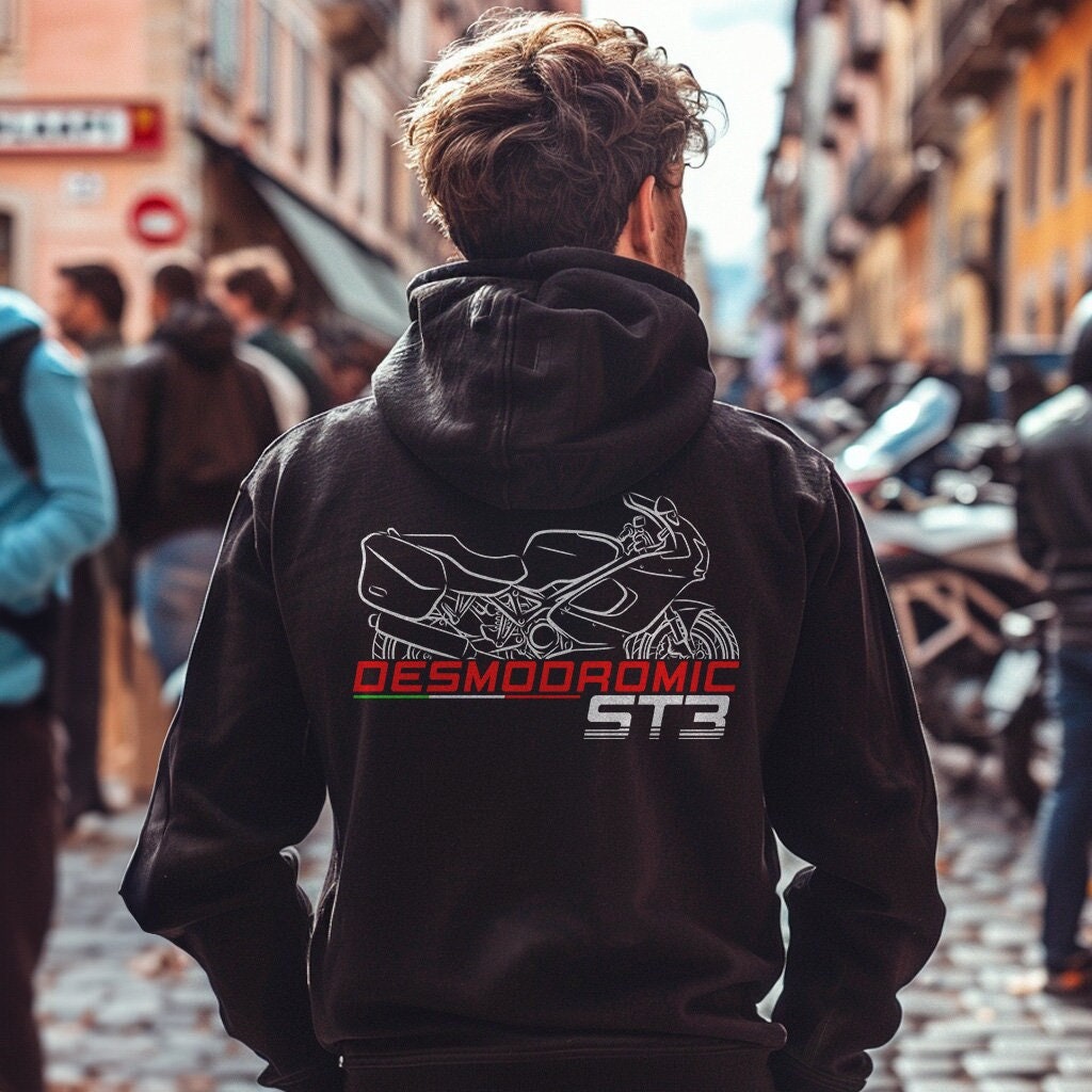 Ducati ST3 Inspired Hoodie - Motorcycle Sweatshirt for Riders
