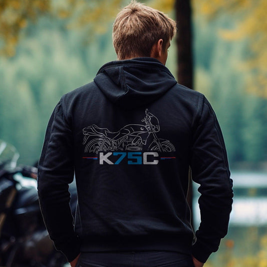 BMW K75C Hoodie - Motorcycle Sweatshirt for Motorrad Riders