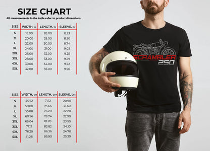 Ducati 250 Scrambler T-Shirt - Motorcycle Tee Shirt for Riders