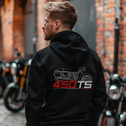 Ducati 450 TS 1971 Inspired Hoodie - Motorcycle Sweatshirt for Riders