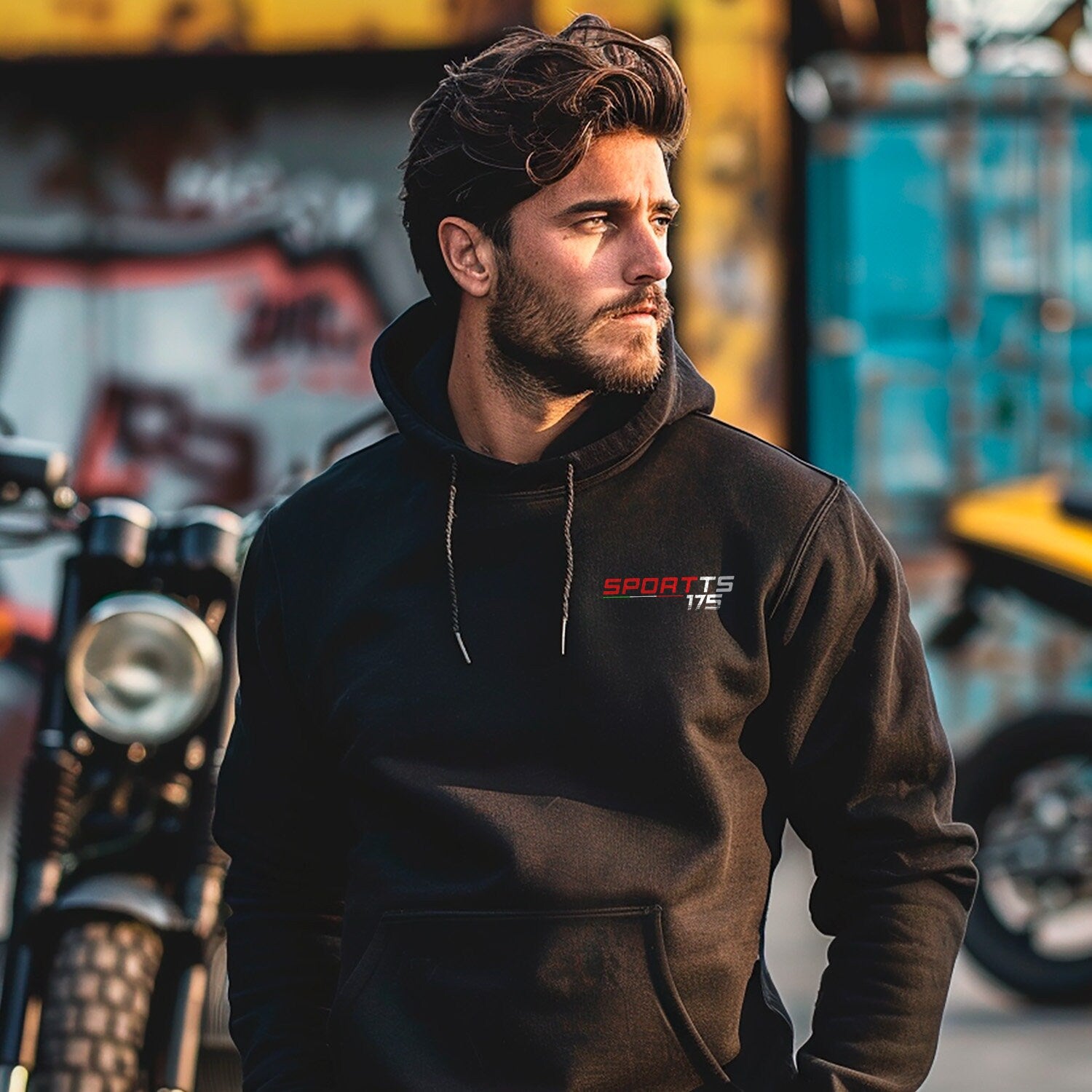 Ducati 175 Sport TS Hoodie - Motorcycle Sweatshirt for Riders