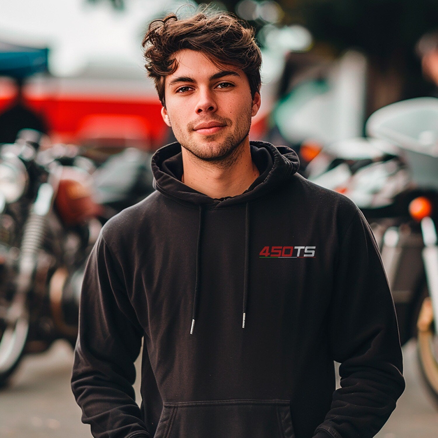 Ducati 450 TS 1971 Inspired Hoodie - Motorcycle Sweatshirt for Riders