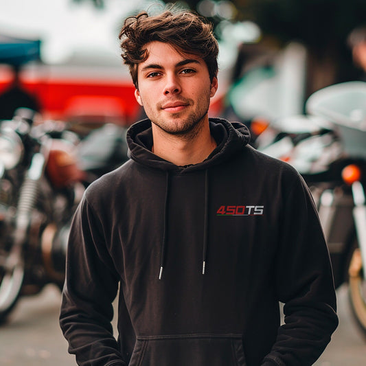Ducati 450 TS 1971 Inspired Hoodie - Motorcycle Sweatshirt for Riders
