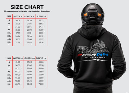 BMW F850GS Adventure Inspired Hoodie - Motorcycle Sweatshirt for ADV Rider