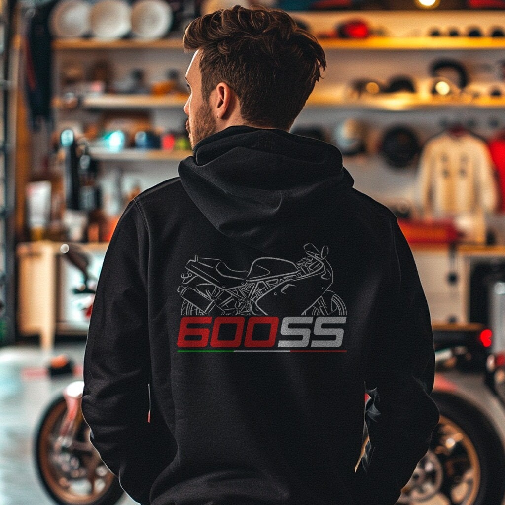 Ducati 600SS Inspired Hoodie - Motorcycle Sweatshirt for Riders
