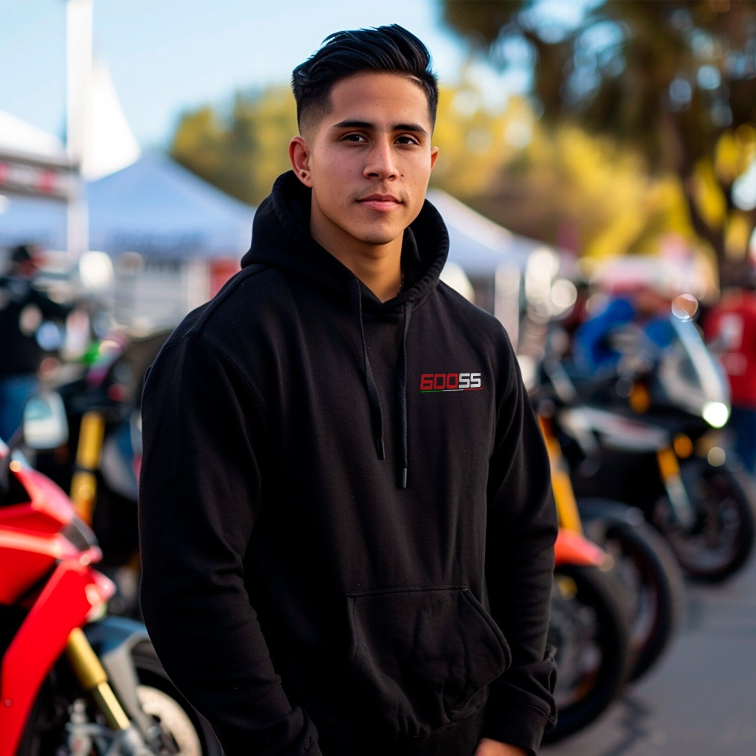 Ducati 600SS Inspired Hoodie - Motorcycle Sweatshirt for Riders