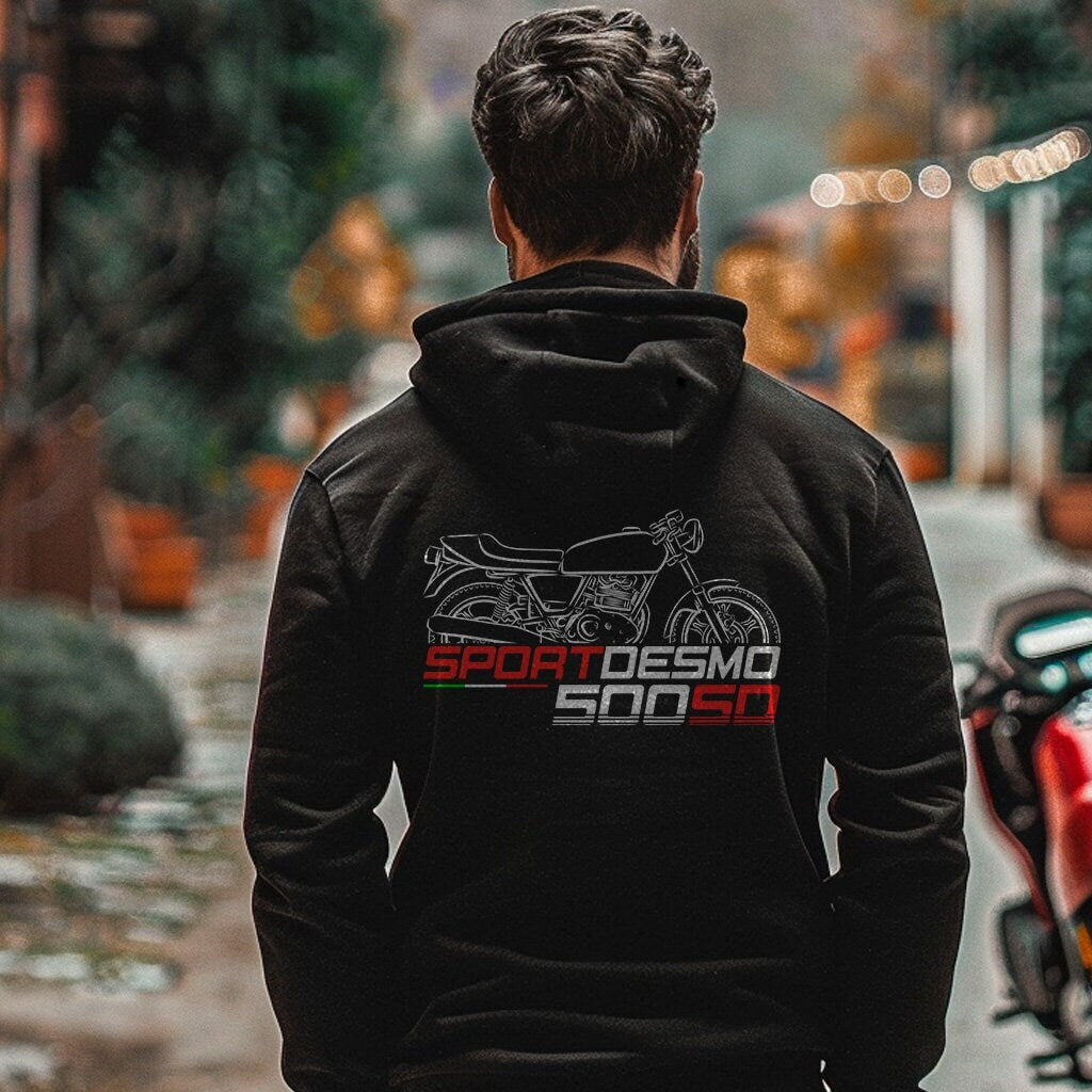 Ducati 500SD Sport Desmo Inspired Hoodie - Motorcycle Sweatshirt for Riders