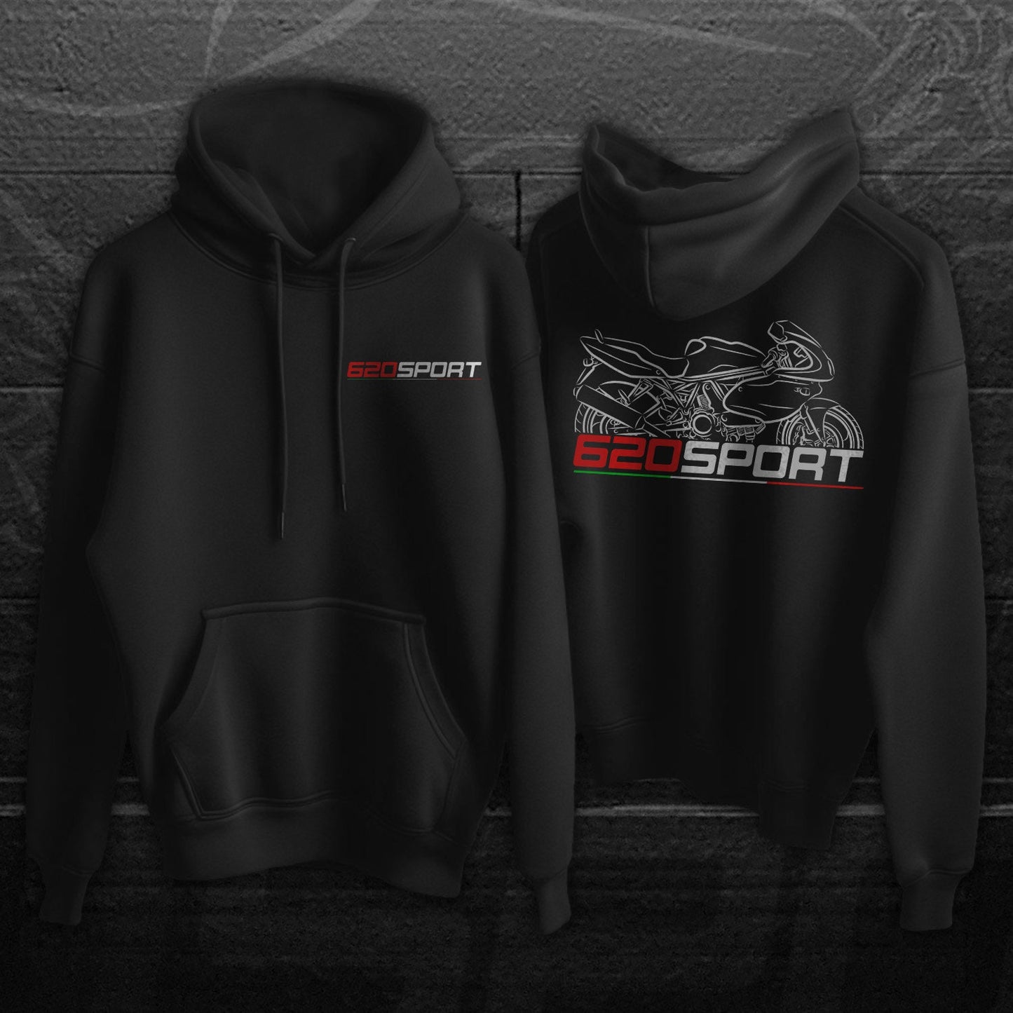 Ducati 620 Sport Inspired Hoodie - Motorcycle Sweatshirt for Riders