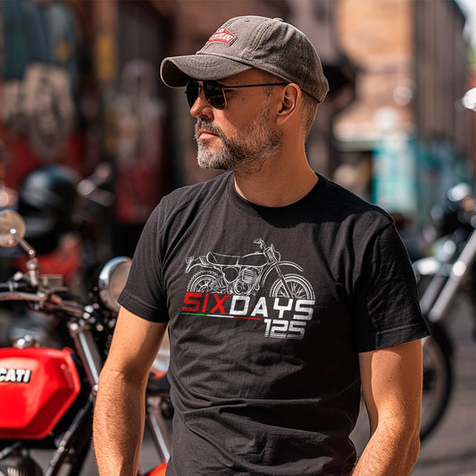 Ducati 125 Six Days T-Shirt - Motorcycle Tee Shirt for Riders