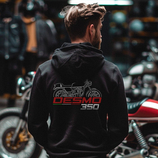 Ducati 350 Desmo 1970 Inspired Hoodie - Motorcycle Sweatshirt for Riders