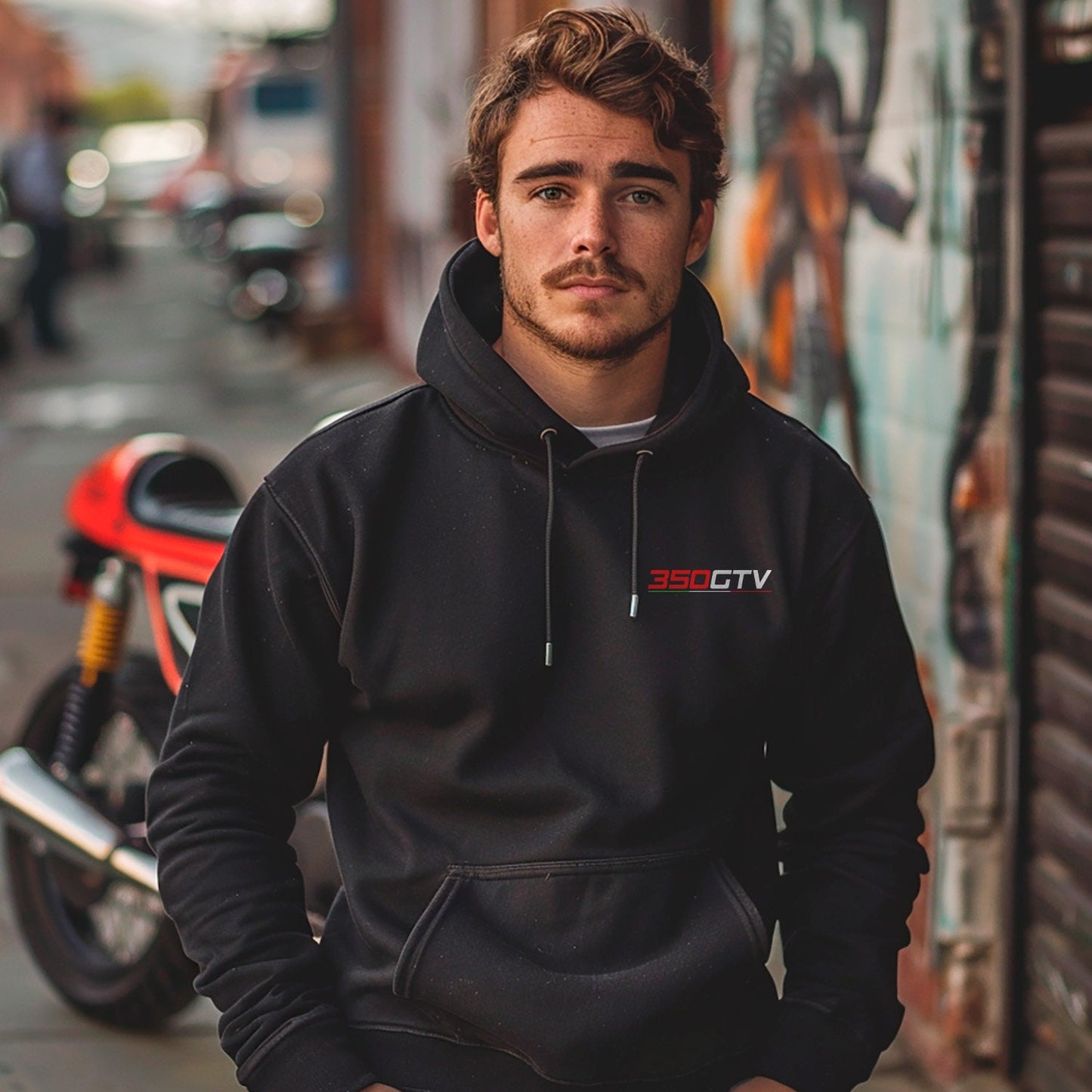 Ducati 350 GTV Inspired Hoodie - Motorcycle Sweatshirt for Riders