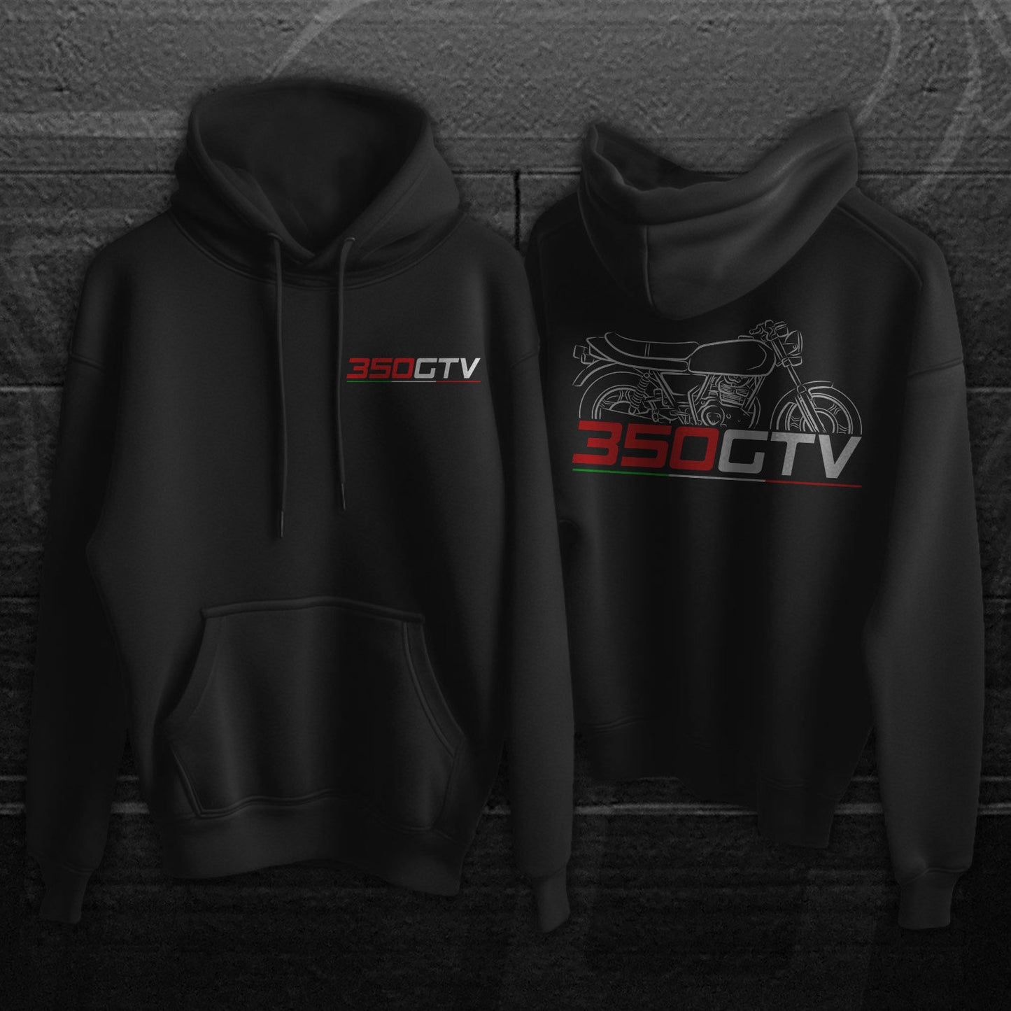 Ducati 350 GTV Inspired Hoodie - Motorcycle Sweatshirt for Riders